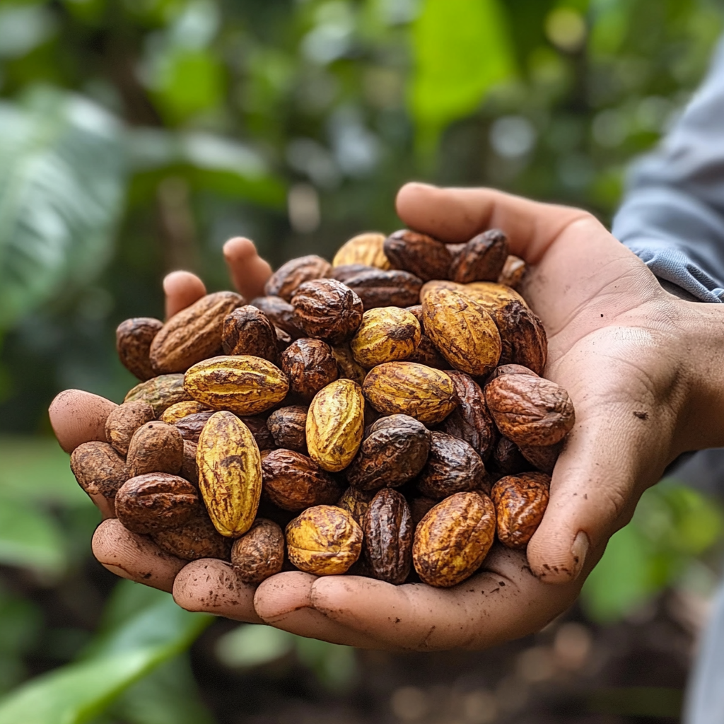 Grano de Cacao Fermentado y Seco
